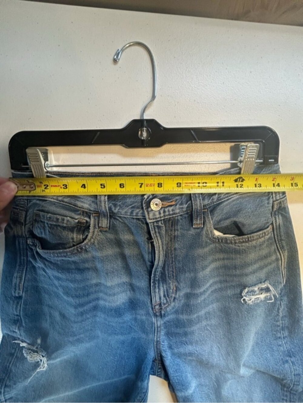 American Eagle AEO Mom Jeans Stretch Cotton High Waisted Rise 90s Size 4 Denim - Picture 10 of 12